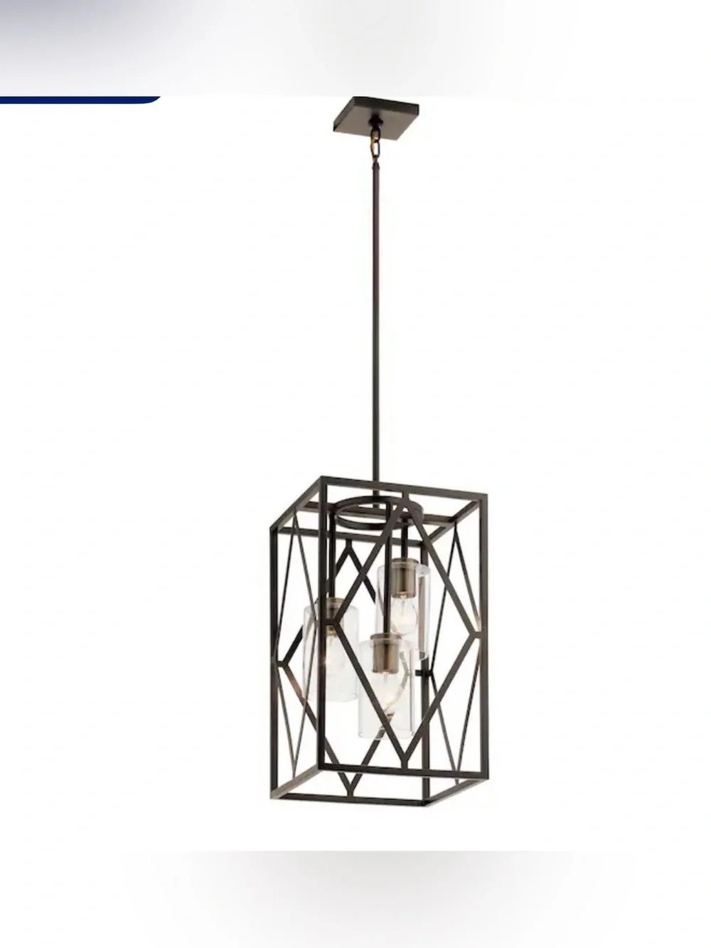 New Kichler Solander olde bronze Modern Geometric Pendant Light